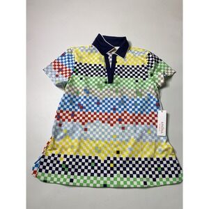 Kinona Golf Top Women's S Fantastic Shortsleeve Vacation Cheeky Check UPF50